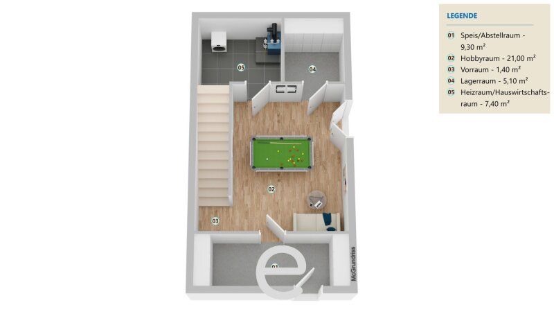 Stylische Doppelhaushälfte mit Dachterrasse, Garten und Doppelcarport in Gaaden - Bild 22