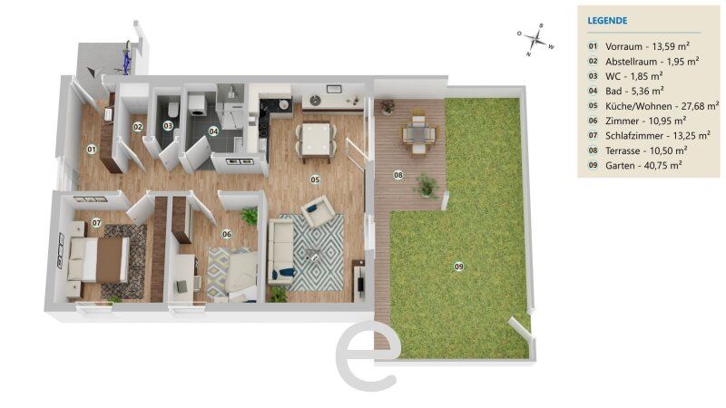 HYGGE Wohnen Top A0.1 - 74,62m² im Erdgeschoss mit eigenem Garten & Terrasse - Bild 2