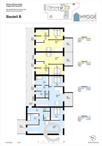 HYGGE Wohnen - Top B2.4 mit 3 Zimmer und Balkon im 2.OG - Bild 11