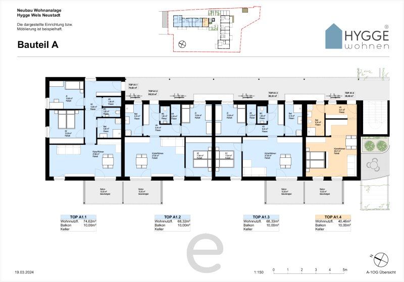 HYGGE Wohnen - Top A1.1 mit 3 Zimmer und Balkon im 1.OG - Bild 11